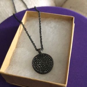 Lia Sophia Gunmetal Pendant necklace